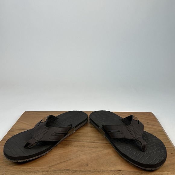Mens Flojos WaveRunner Chocolate Brown Casual Thong Sandals Flip Flops Size 7 D‎ - Picture 5 of 8